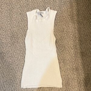 Autumn Cashmere White Ribbed Tank Top